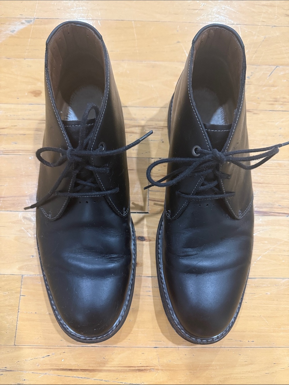 Clarks Men's Black Leather Chukka Boots Sz 11